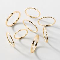 Fashion Eight-piece Ring Female Simple Alloy Plain Ring main image 4