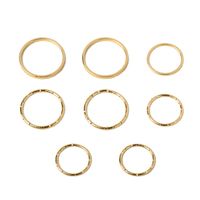 Fashion Eight-piece Ring Female Simple Alloy Plain Ring main image 6