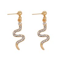 Fashion Snake-shaped Diamond Metal Creative Coil Metal Earrings main image 6