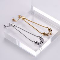 Lady Geometric 304 Stainless Steel 18K Gold Plated Mud Drill Bracelets In Bulk main image 6
