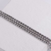Fashion Simple Stainless Steel Chain Three-layer Bracelet main image 4