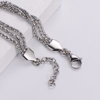 Fashion Simple Stainless Steel Chain Three-layer Bracelet main image 5