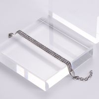 Fashion Simple Stainless Steel Chain Three-layer Bracelet main image 6