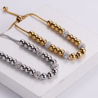 Fashion Adjustable Size Snake Chain 18k Gold Beaded Bracelet main image 4