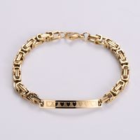 Hip-Hop Geometric 304 Stainless Steel 18K Gold Plated Rose Gold Plated No Inlaid Bracelets In Bulk main image 1