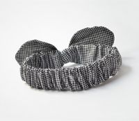 New Black And White Plaid Knotted Rabbit Ears Baby Hair Accessories Headwear main image 4