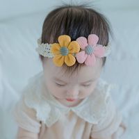 New Creative Children's Hair Accessories Baby Two-color Flower Hair Band main image 6