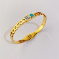 New Titanium Steel Bracelet Hollow Fashion Gold Plated Women's Jewelry Wholesale main image 2