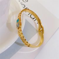 New Titanium Steel Bracelet Hollow Fashion Gold Plated Women's Jewelry Wholesale main image 5