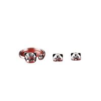 Cute Fashion S925 Silver Little Tiger Stud Earrings Ring main image 4