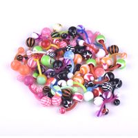 Uv Acrylic Multicolor Titanium Steel Belly Button Ring Color Piercing Jewelry main image 6