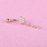 Piercing Jewelry Zircon String Flower Stainless Steel Pendant Navel Nail main image 3