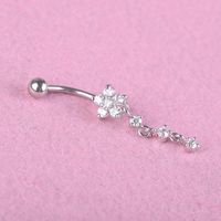 Piercing Jewelry Zircon String Flower Stainless Steel Pendant Navel Nail main image 4