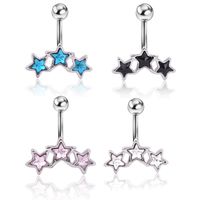 Wholesale Five-pointed Star Stainless Steel Belly Button Nails Body Piercing main image 1