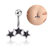 Wholesale Five-pointed Star Stainless Steel Belly Button Nails Body Piercing main image 6
