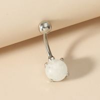 Fashion New Amethyst Pearls Imitation Opal Belly Button Rings main image 2