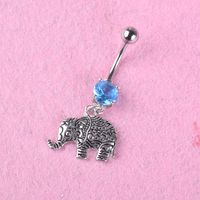 Fashion New Retro Elephant Belly Button Nail Totem Stainless Steel Accessories Wholesale main image 4