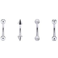 Edelstahl Augenbrauennägel Lippennägel Piercing Schmuck Multi-style Kombinationsset main image 6