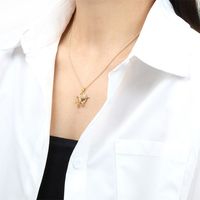 Fashion Octopus Pendant Copper Inlaid Zircon Gold-plated Necklace main image 1