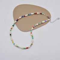 Retro Style Colorful Beaded Pearl Necklace main image 3
