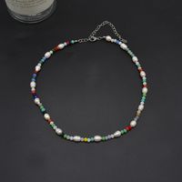 Retro Style Colorful Beaded Pearl Necklace main image 4