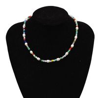 Retro Style Colorful Beaded Pearl Necklace main image 5
