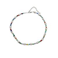 Retro Style Colorful Beaded Pearl Necklace main image 6