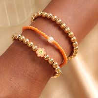 Fashion Beaded Colorful Resin Flower Smile Bracelet main image 2