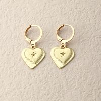 Fashion Geometric Heart-shaped Simple Star Alloy Drop Earrings main image 3