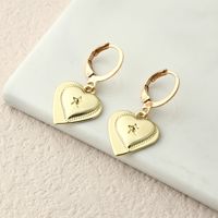 Fashion Geometric Heart-shaped Simple Star Alloy Drop Earrings main image 5