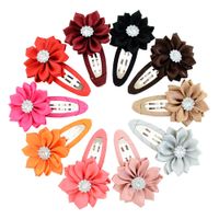 Fashion Children's Simple Ribbon Flower Hairpin Headwear main image 1