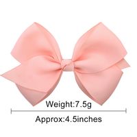 Fashion Simple Children's Solid Color Ribbed Bow Hair Accessories main image 4