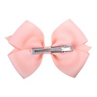 Fashion Simple Children's Solid Color Ribbed Bow Hair Accessories main image 5