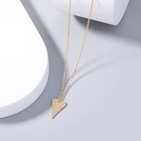 Star Moon Zircon Heart Pendant Copper Gold-plated Necklace main image 4