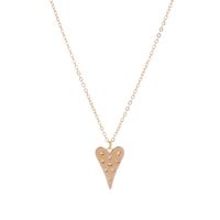 Star Moon Zircon Heart Pendant Copper Gold-plated Necklace main image 6