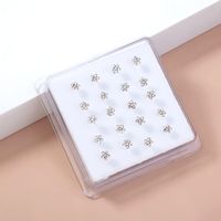 Classique Blanc Strass Nez Stud Ensemble Piercing Nez Bijoux main image 6