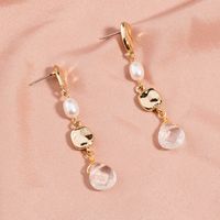 Women's Wholesale Long Tassel Natural Stone Pearl Alloy Earrings main image 4