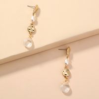 Women's Wholesale Long Tassel Natural Stone Pearl Alloy Earrings main image 5