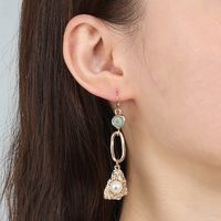 Creative Retro Natural Stone Pearl Long Tassel Alloy Earrings Wholesale main image 1