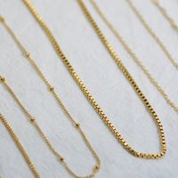 Mode Runden Titan Stahl Eingelegtes Gold Halskette main image 3