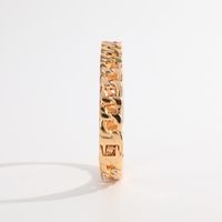 Nouveau Bracelet En Cuivre À Chaîne Creuse En Laiton Plaqué Or Véritable 14 Carats Avec Diamants main image 4