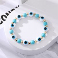 Bracelet De Perles De Turquoise Imitation Oeil De Diable Bleu Diamant Fashion sku image 1