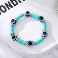 Pulsera De Cuentas De Imitación De Turquesa De Ojo De Diablo Azul Diamante De Moda sku image 2