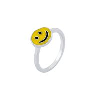 Cute Sweet Simple Style Smiley Face Alloy Enamel Plating Alloy Women's Rings main image 2