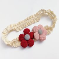 New Creative Children's Hair Accessories Baby Two-color Flower Hair Band sku image 3