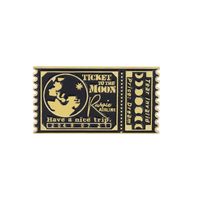 Creative Retro Black And White Stamp Alloy Anti-glare Metal Badge sku image 1