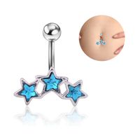 Wholesale Five-pointed Star Stainless Steel Belly Button Nails Body Piercing sku image 2