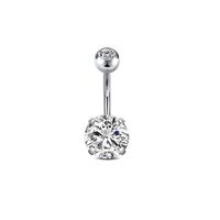 New Imitation Opal Zircon Grab Ball Stainless Steel Belly Ring 5-piece Set Combination sku image 2