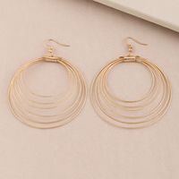 Fashion Simple  Geometric Multi-layer Alloy Hoop Earrings sku image 1