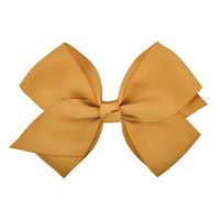 Fashion Simple Children's Solid Color Ribbed Bow Hair Accessories sku image 3